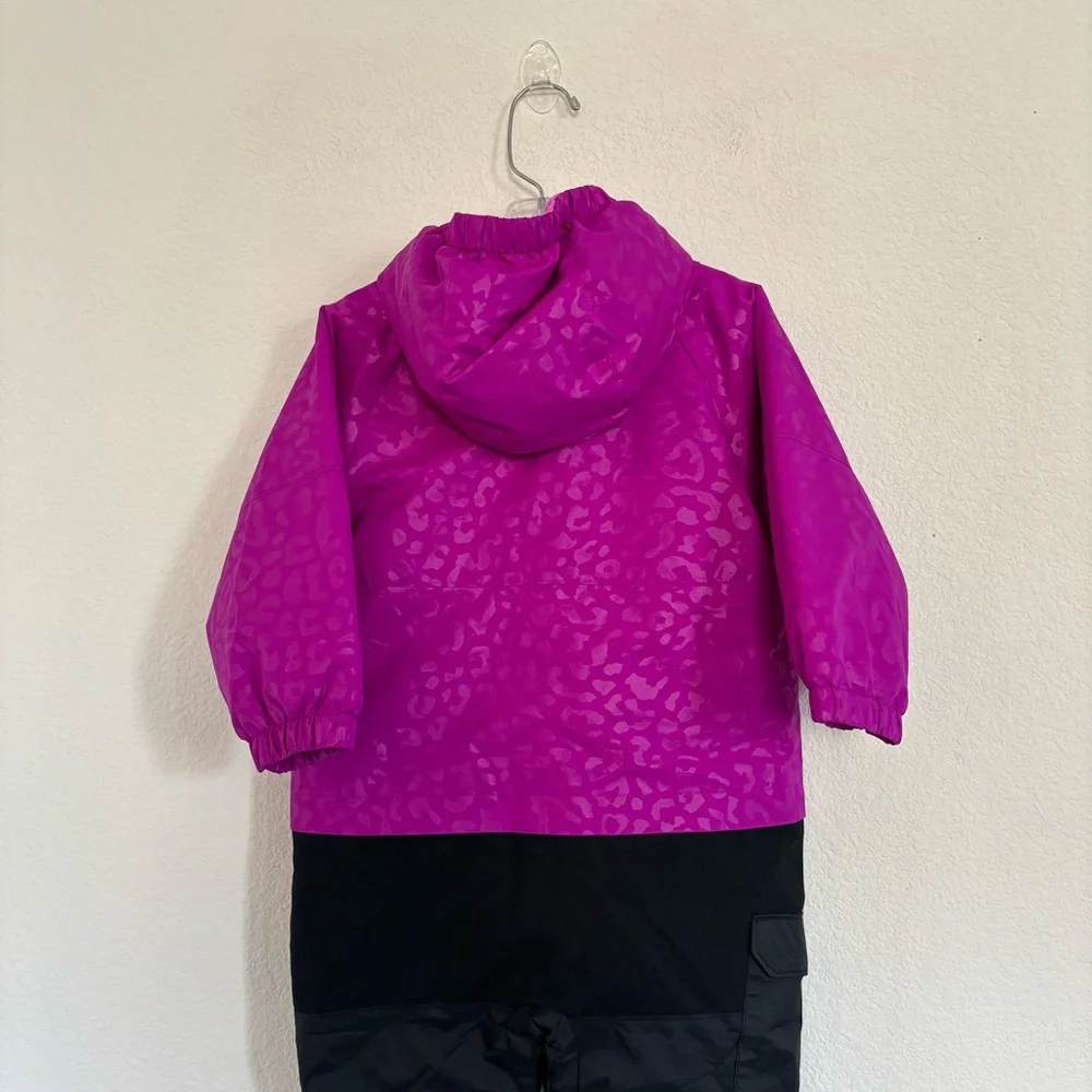 Columbia Sportswear Little Dude Suit Plum Cheetah Black Waterproof 18-24 Months